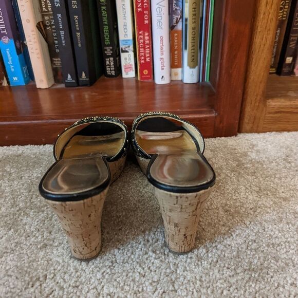 𝅺thalia sodi faux snakeskin slide wedges sz 7.5 euc - Picture 5 of 8